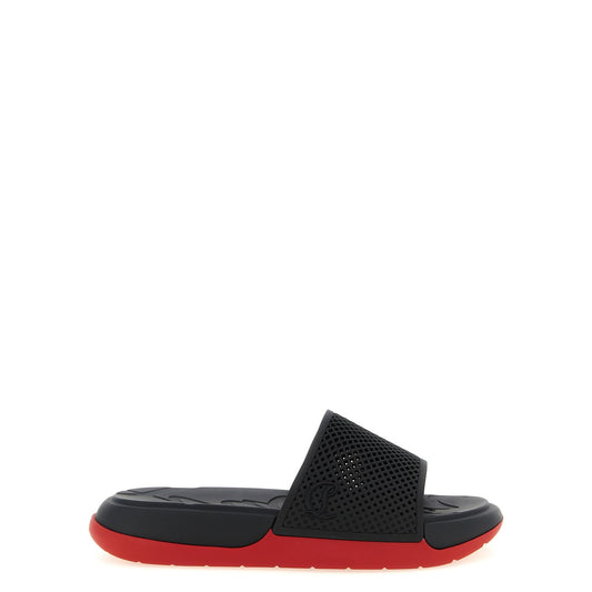 Christian Louboutin Black Polyethylene Slides