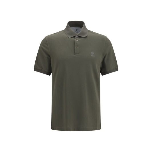 Brunello Cucinelli Bicolor Cotton Polo Shirt