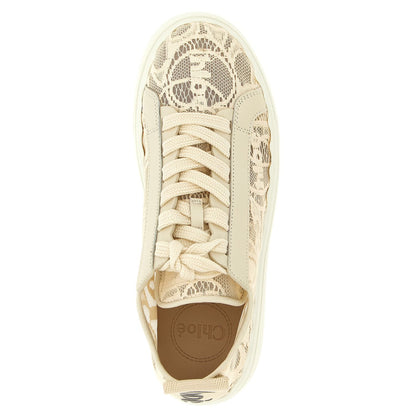 Chloé Beige Polyamide Low Top Sneakers