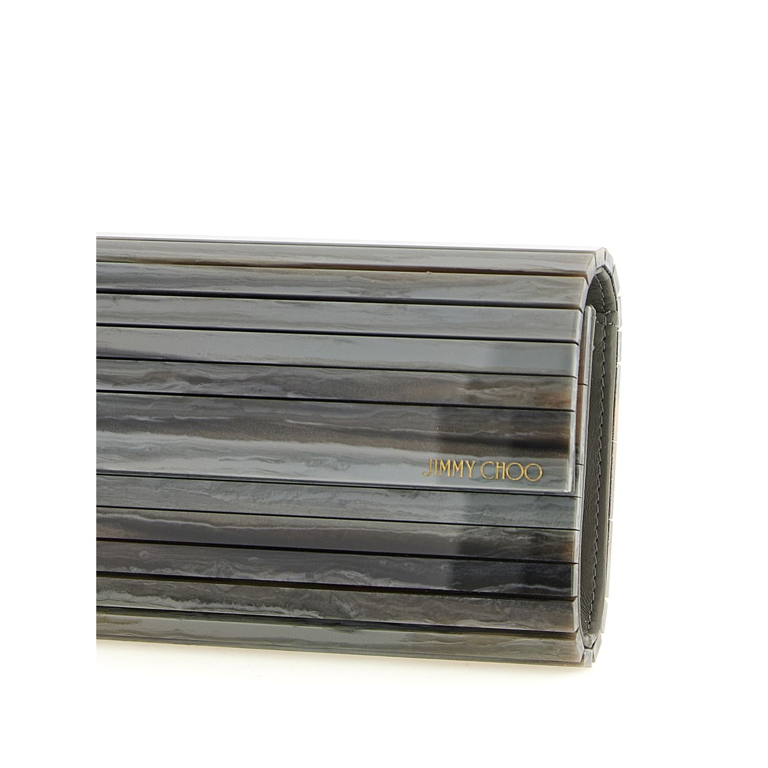 Jimmy Choo Gray Polyester Clutch Bag
