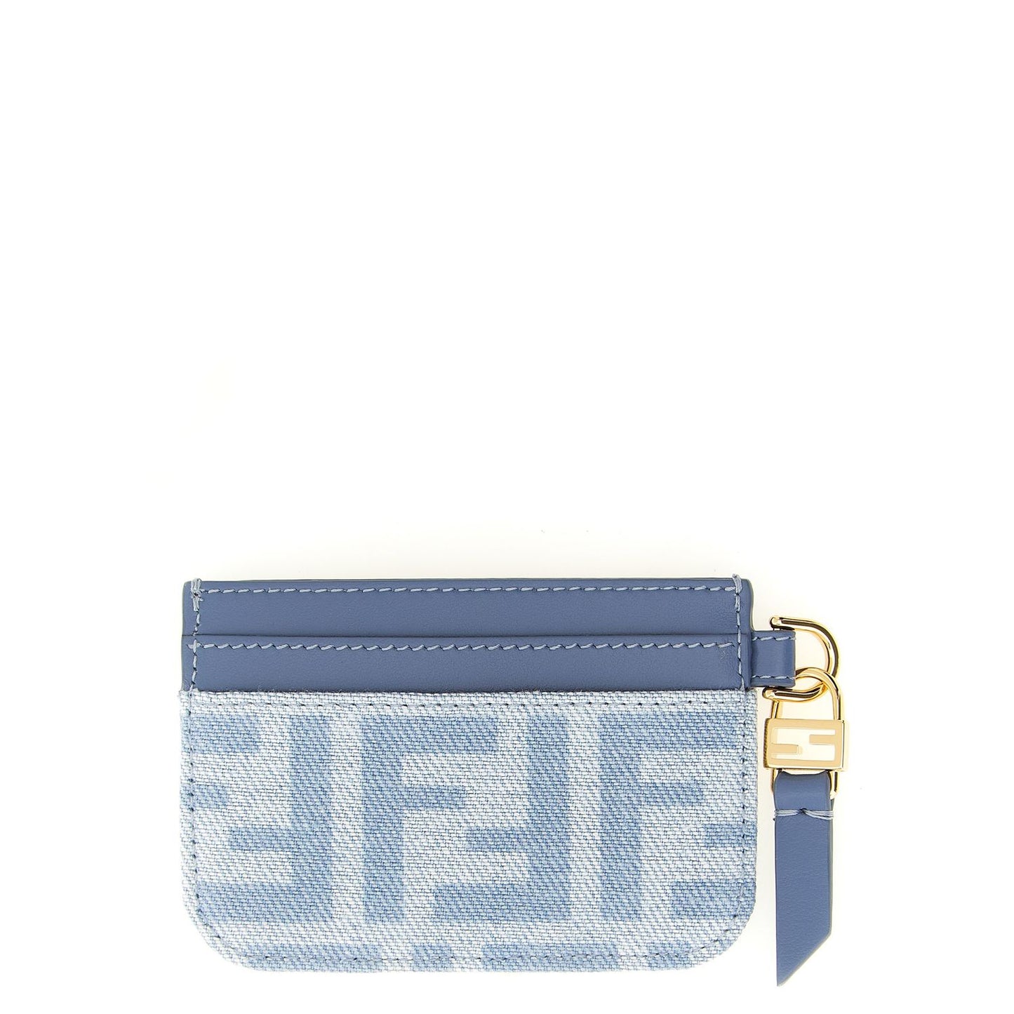 Fendi Blue Cotton Cardholder