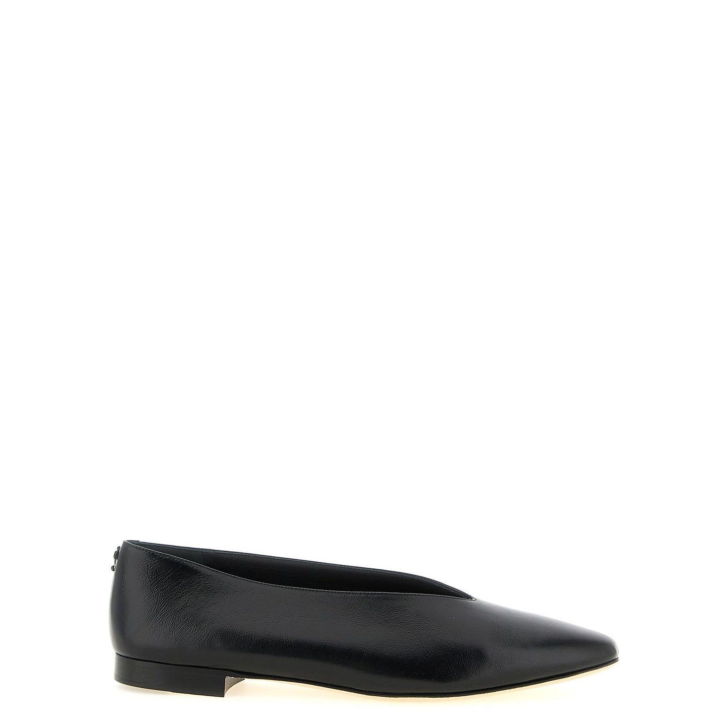 Jimmy Choo Black Leather Ballet Flats