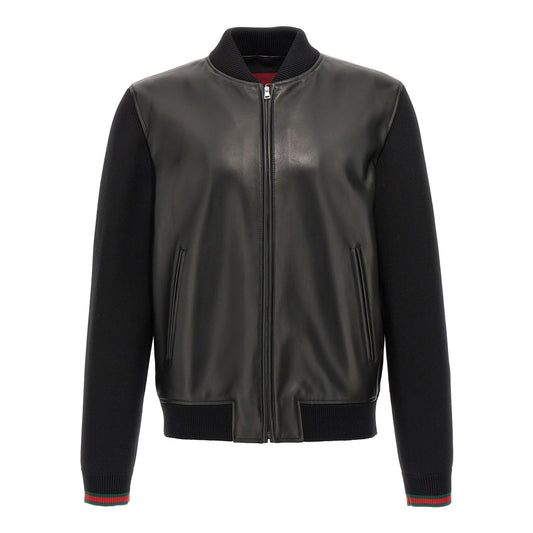 Gucci Black Lamb Leather Leather Jacket