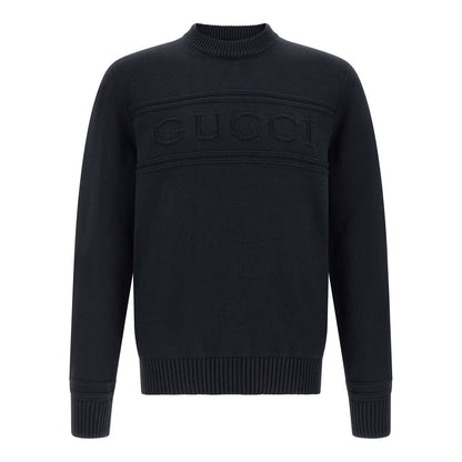 Gucci Blue Cotton Cardigan