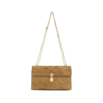 Savette Beige Calf Leather Bos Taurus Shoulder Bag
