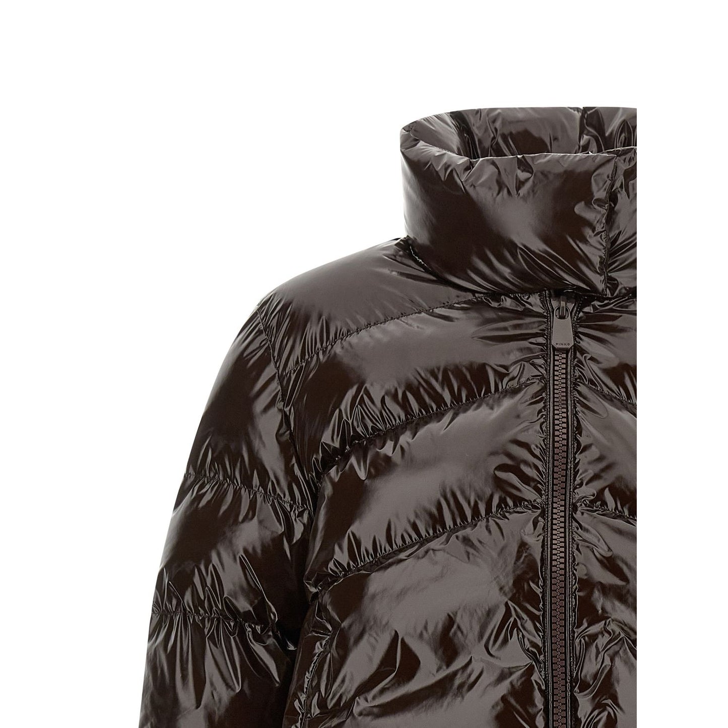 PINKO Brown Polyamide Full-Length Jacket