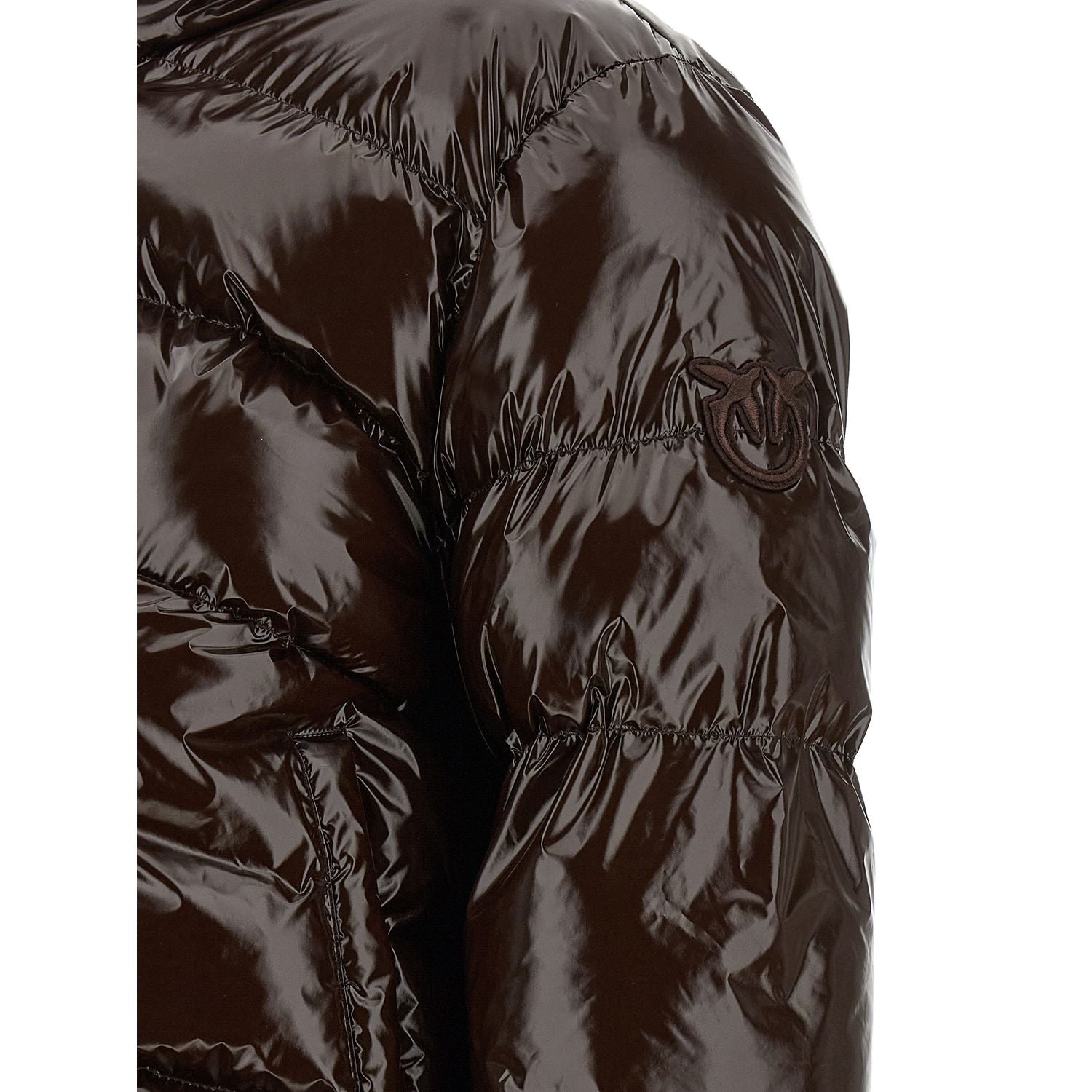 PINKO Brown Polyamide Full-Length Jacket