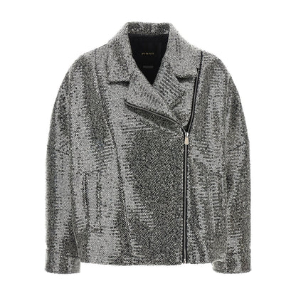 PINKO Silver Polyester Bomber