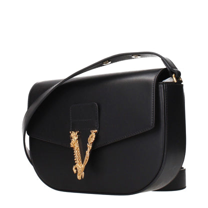 Versace Black Leather Crossbody Bag