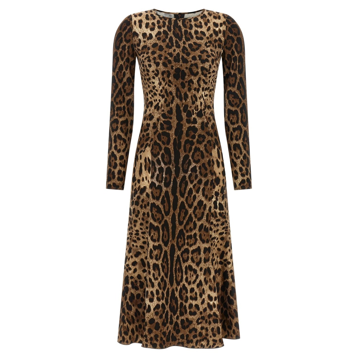 Dolce & Gabbana Brown Viscose Midi Dress