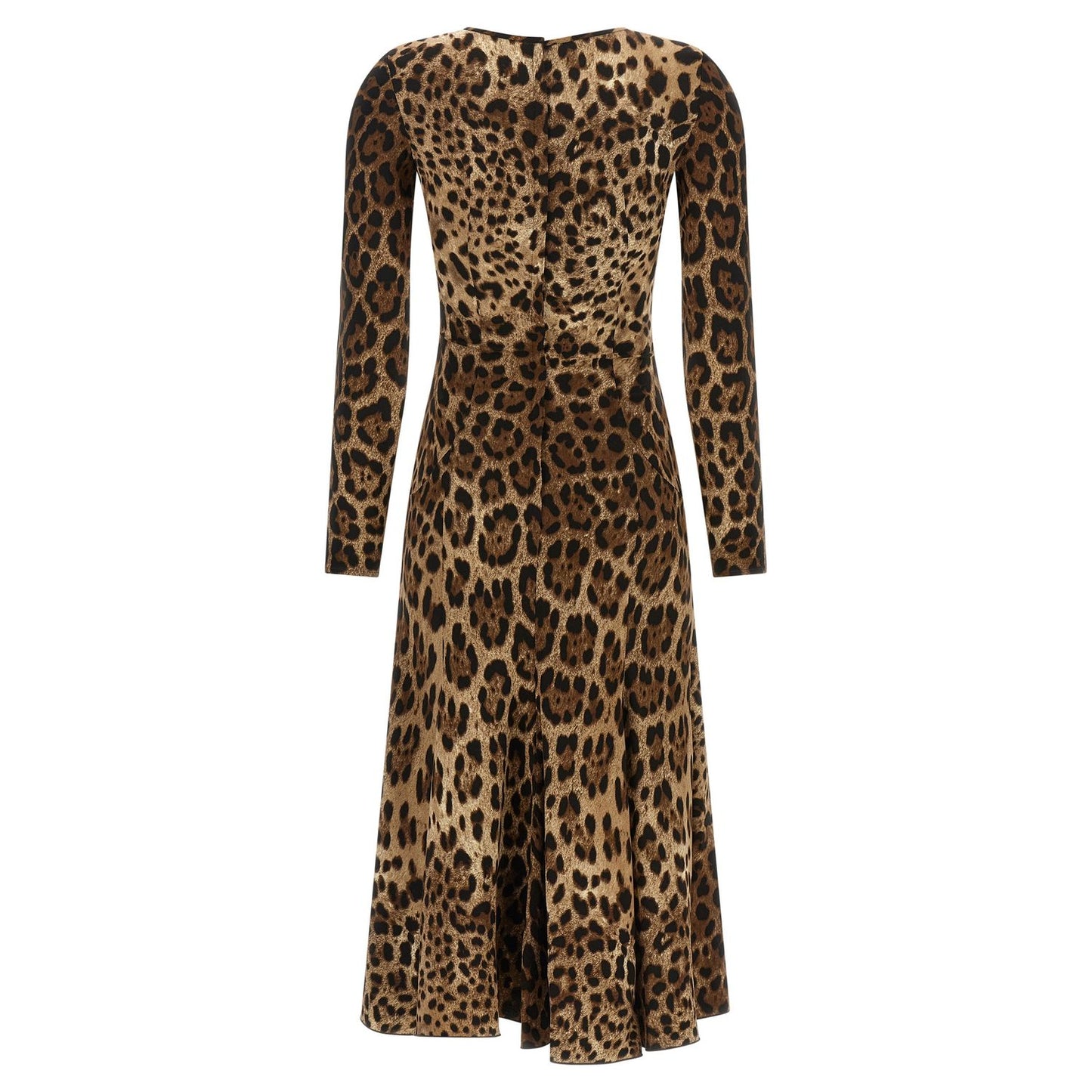 Dolce & Gabbana Brown Viscose Midi Dress