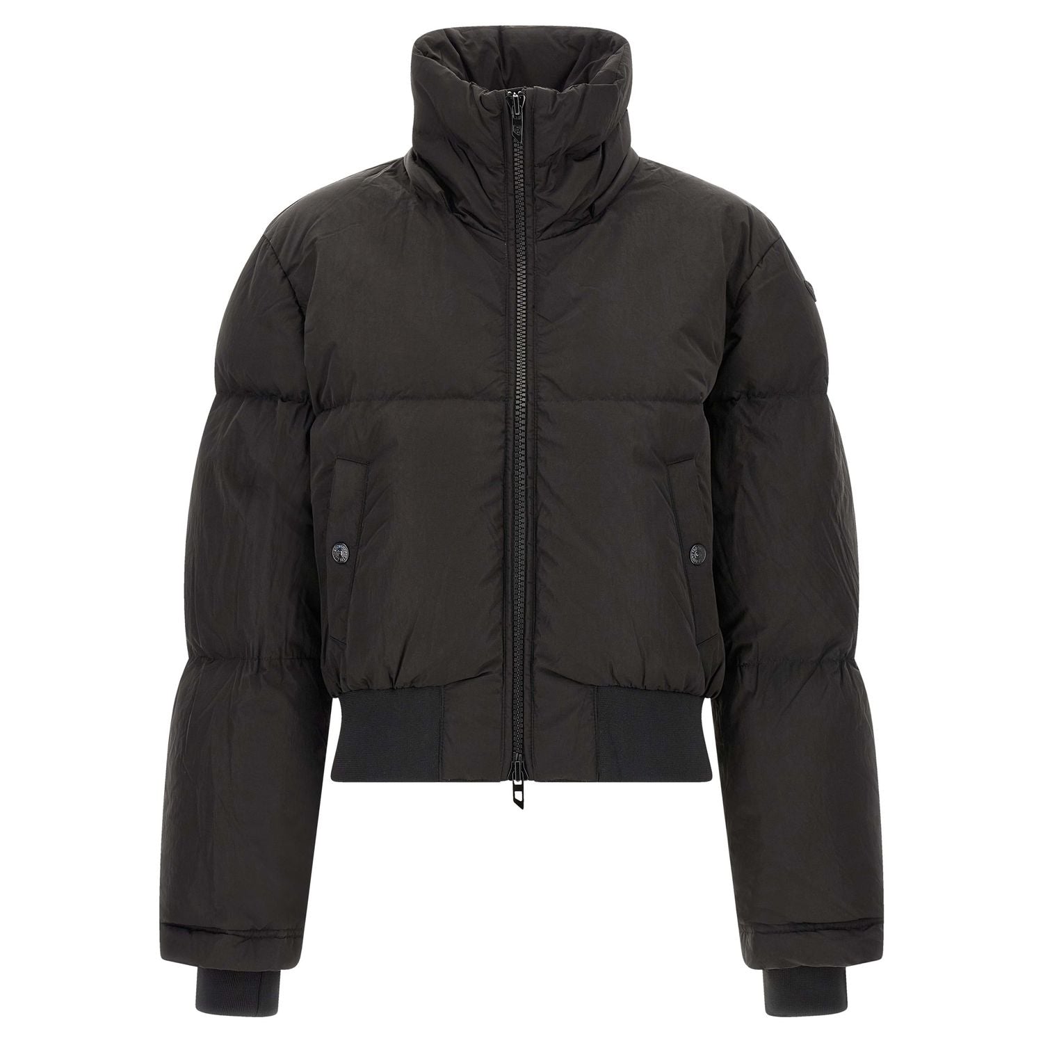 Diesel Black Polyamide Full-Length Jacket