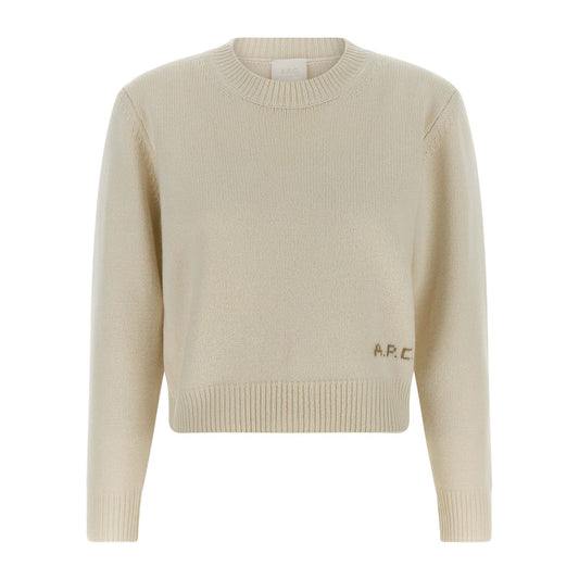 A.P.C. White Wool Cardigan