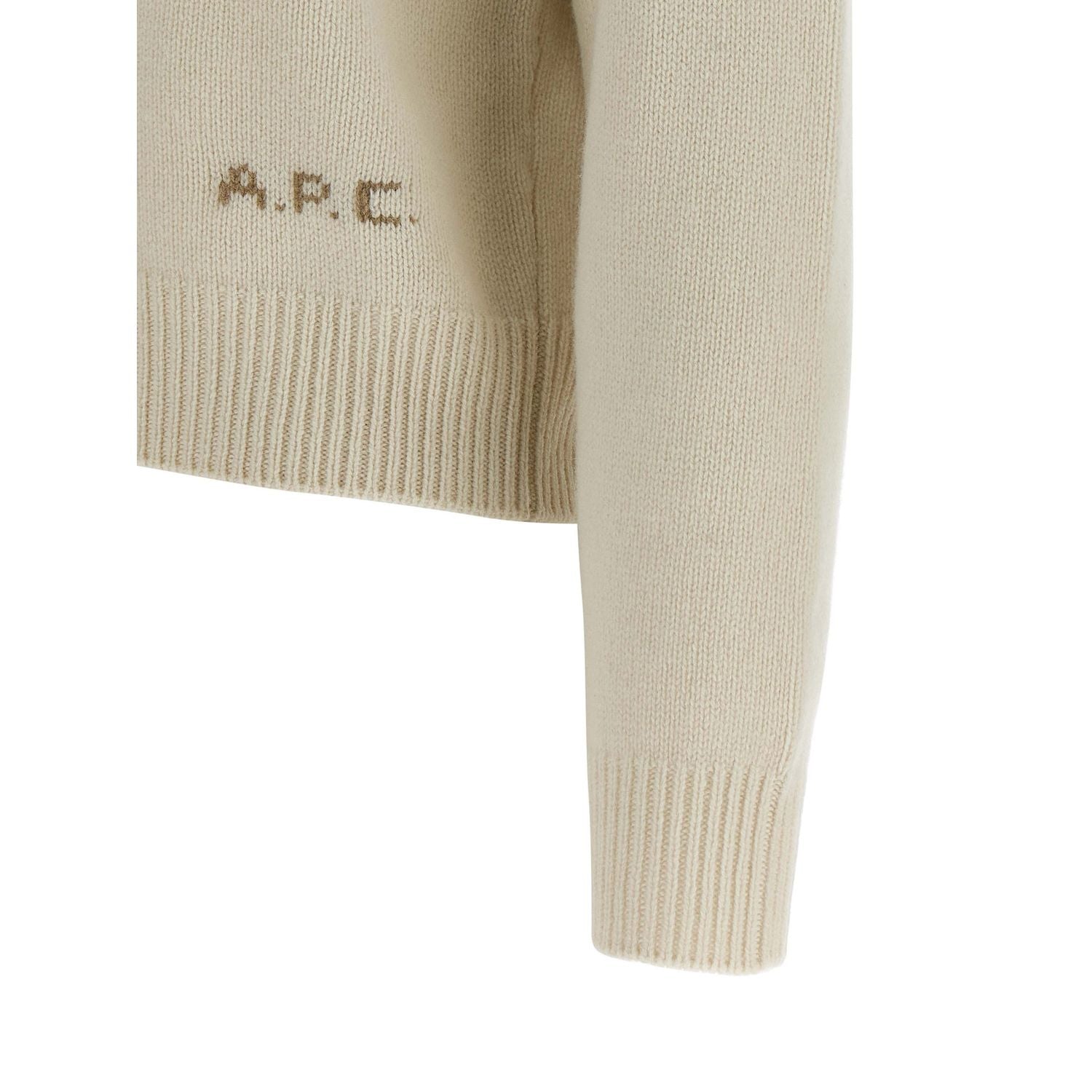 A.P.C. White Wool Cardigan