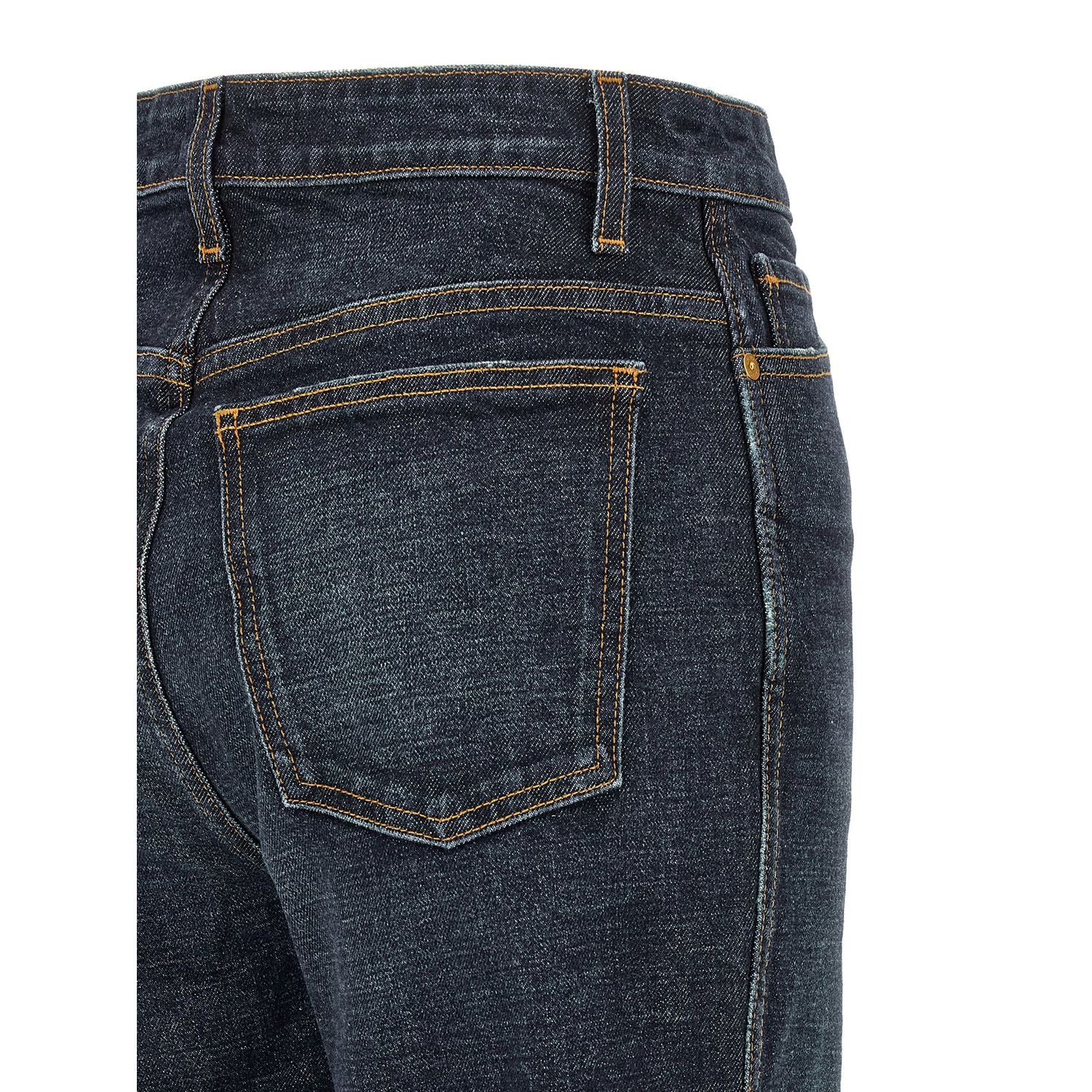 Khaite Blue Cotton Flared Jeans