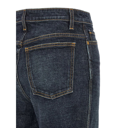 Khaite Blue Cotton Flared Jeans