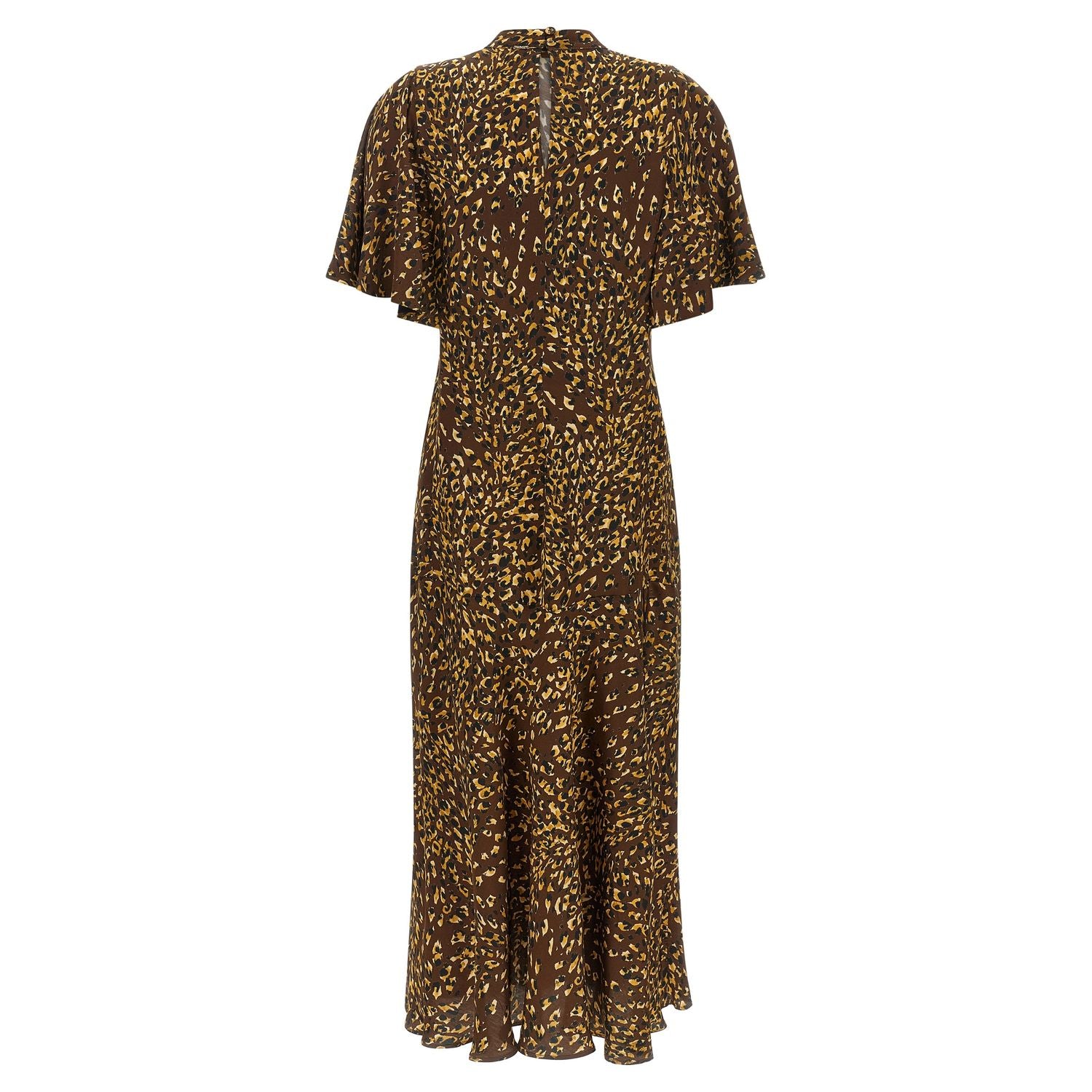 Twinset Brown Viscose Long Dress