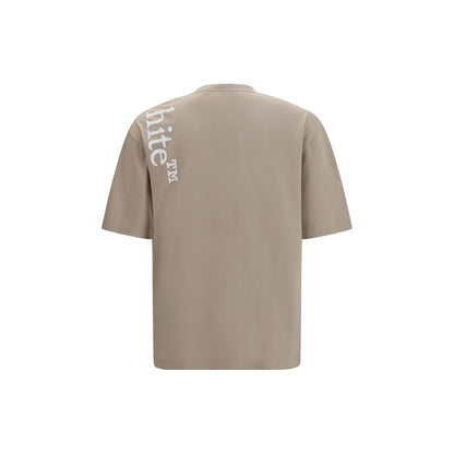 Off-White Beige Cotton T-Shirt