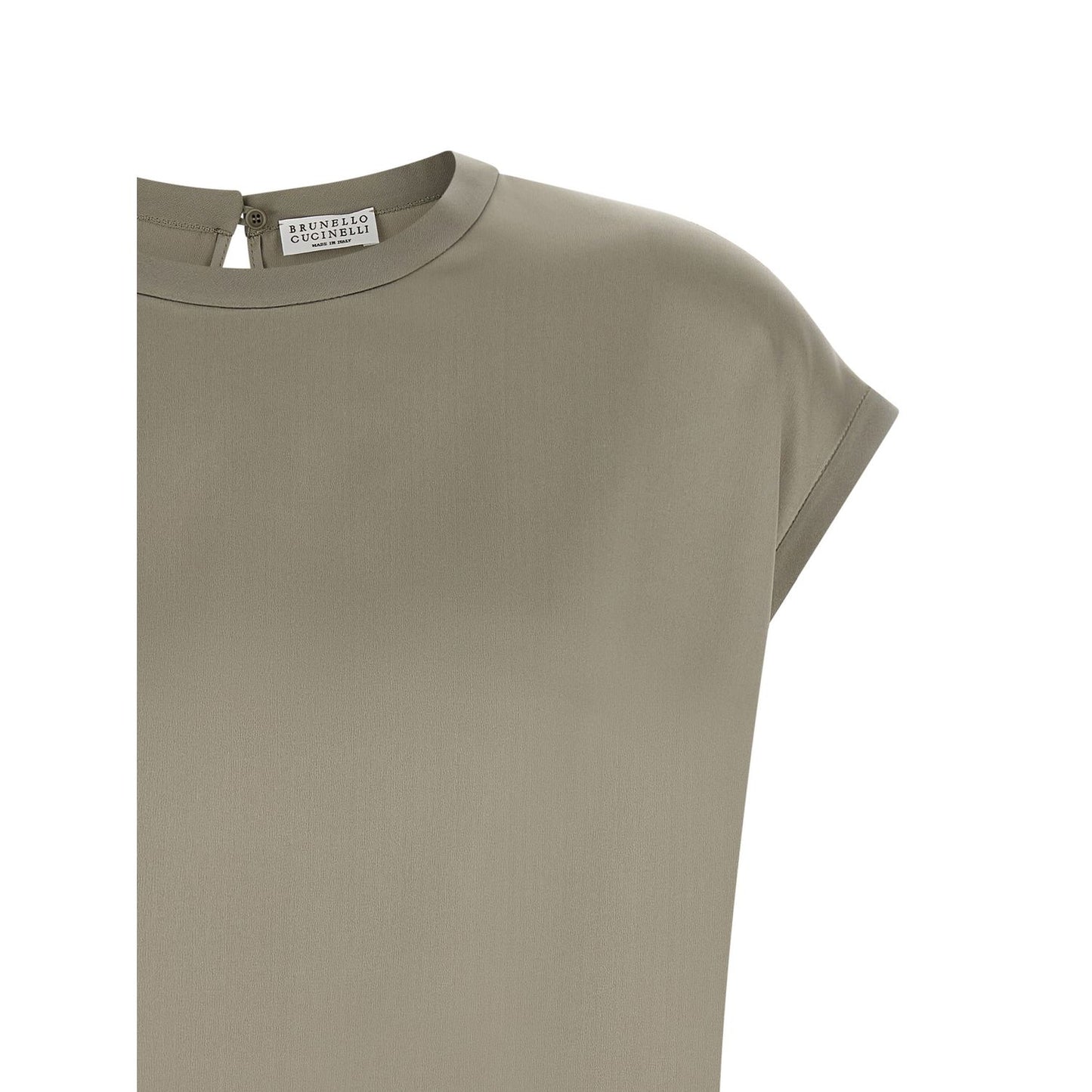 Brunello Cucinelli Bicolor Silk Blouse