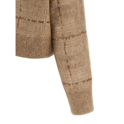 Brunello Cucinelli Beige Wool Cardigan