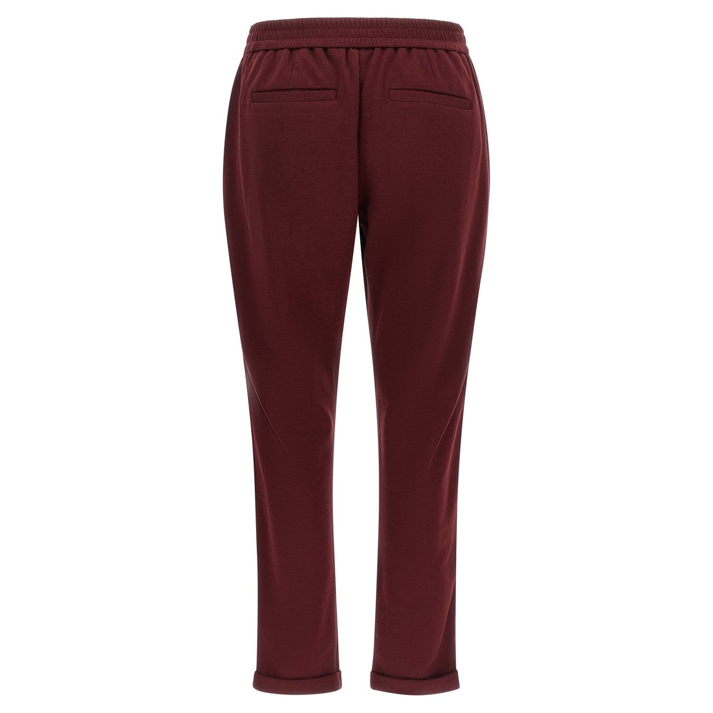 Brunello Cucinelli Bordeaux Cotton Joggers (Workout Pants)