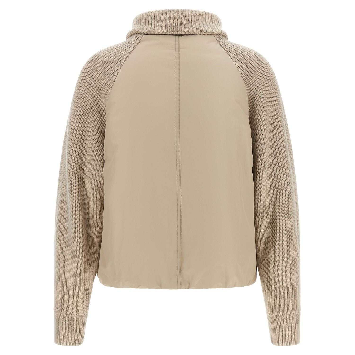 Brunello Cucinelli Beige Cotton Full-Length Jacket