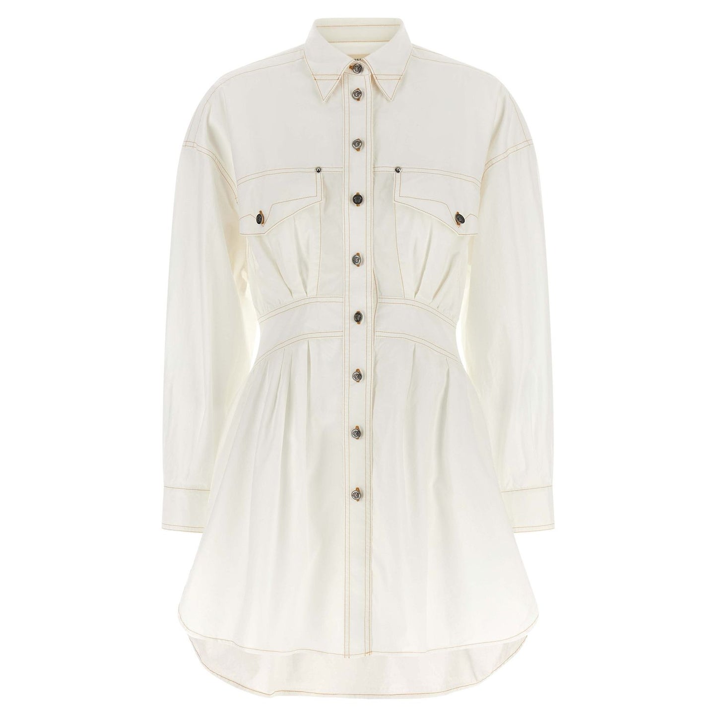 Versace White Cotton Short Dress