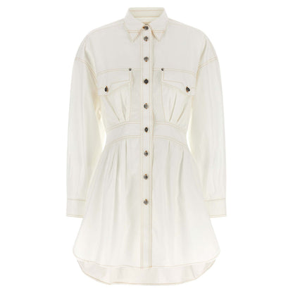 Versace White Cotton Short Dress