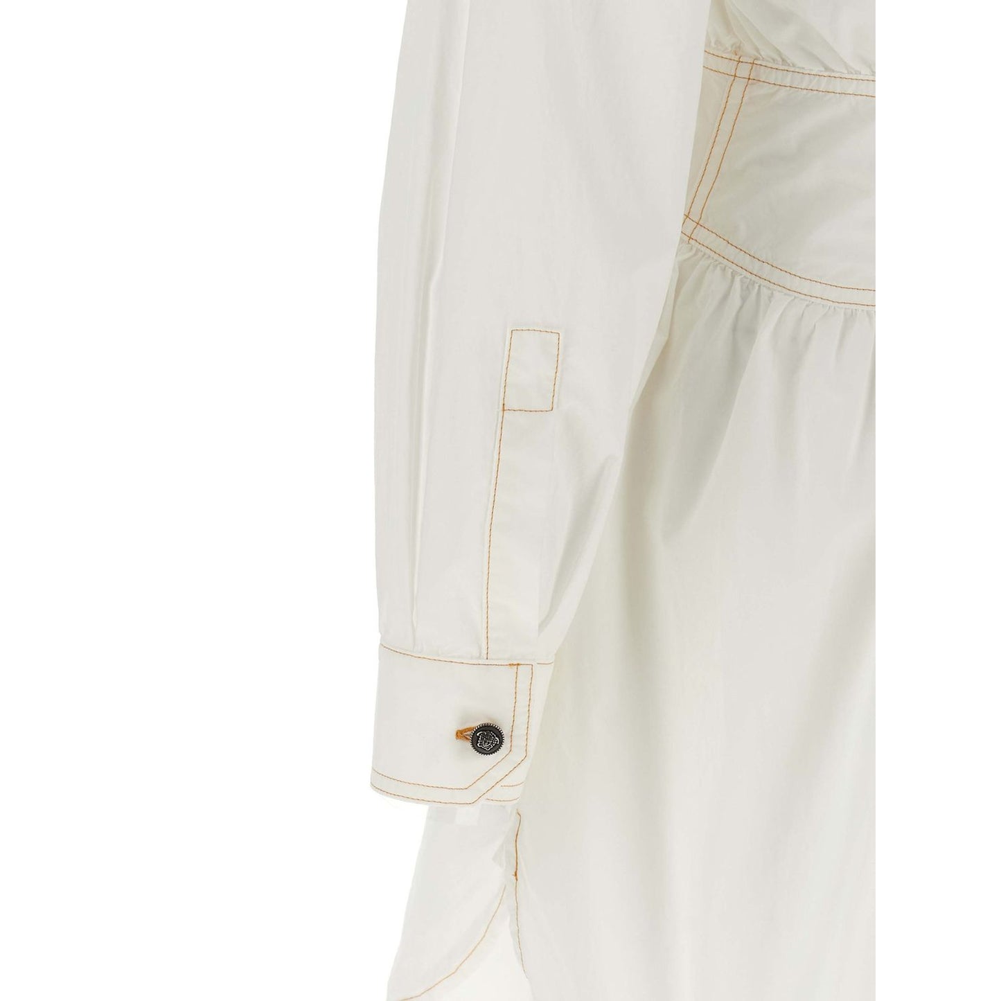 Versace White Cotton Short Dress