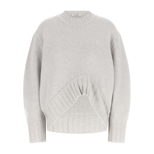 The Attico Gray Virgin Wool Cardigan