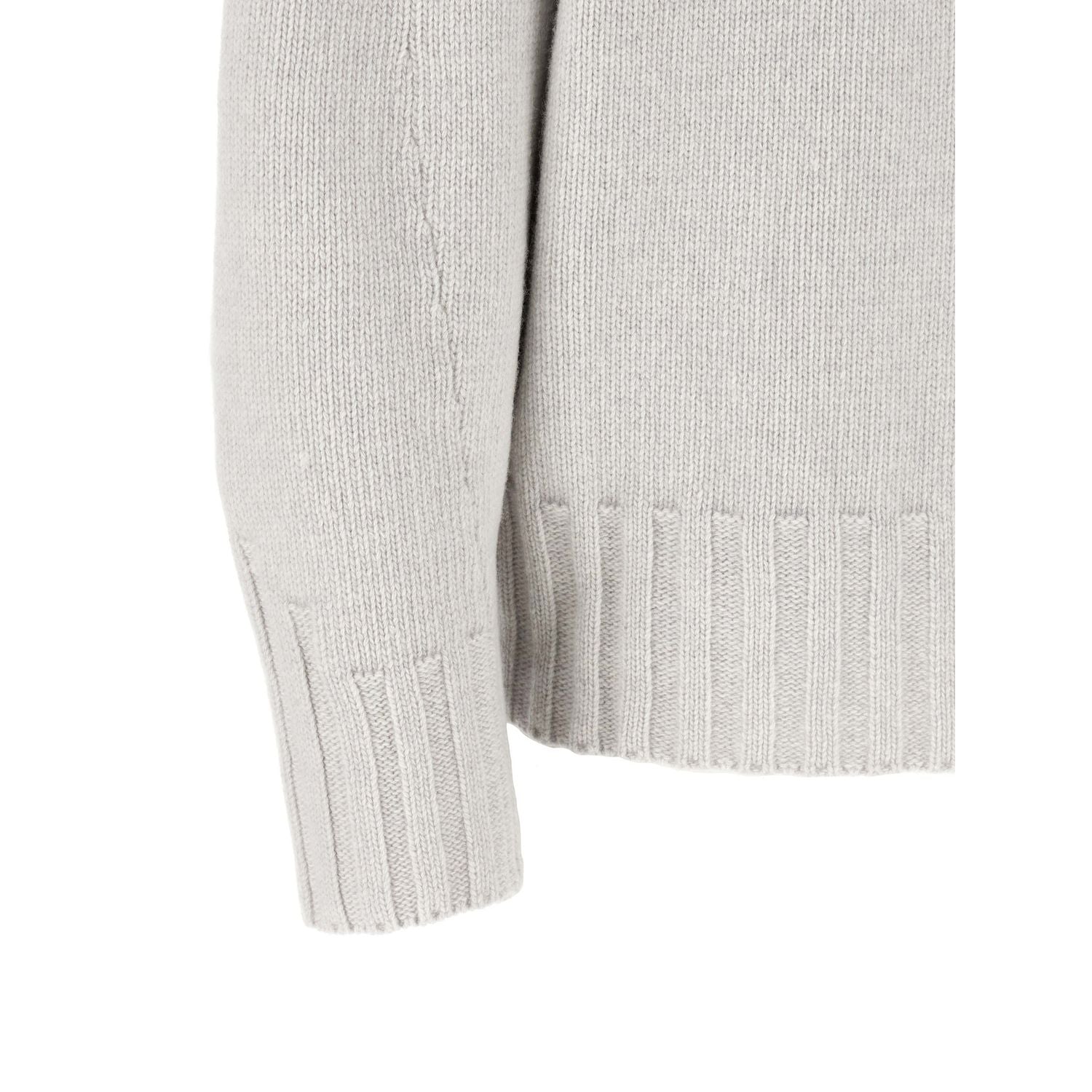 The Attico Gray Virgin Wool Cardigan