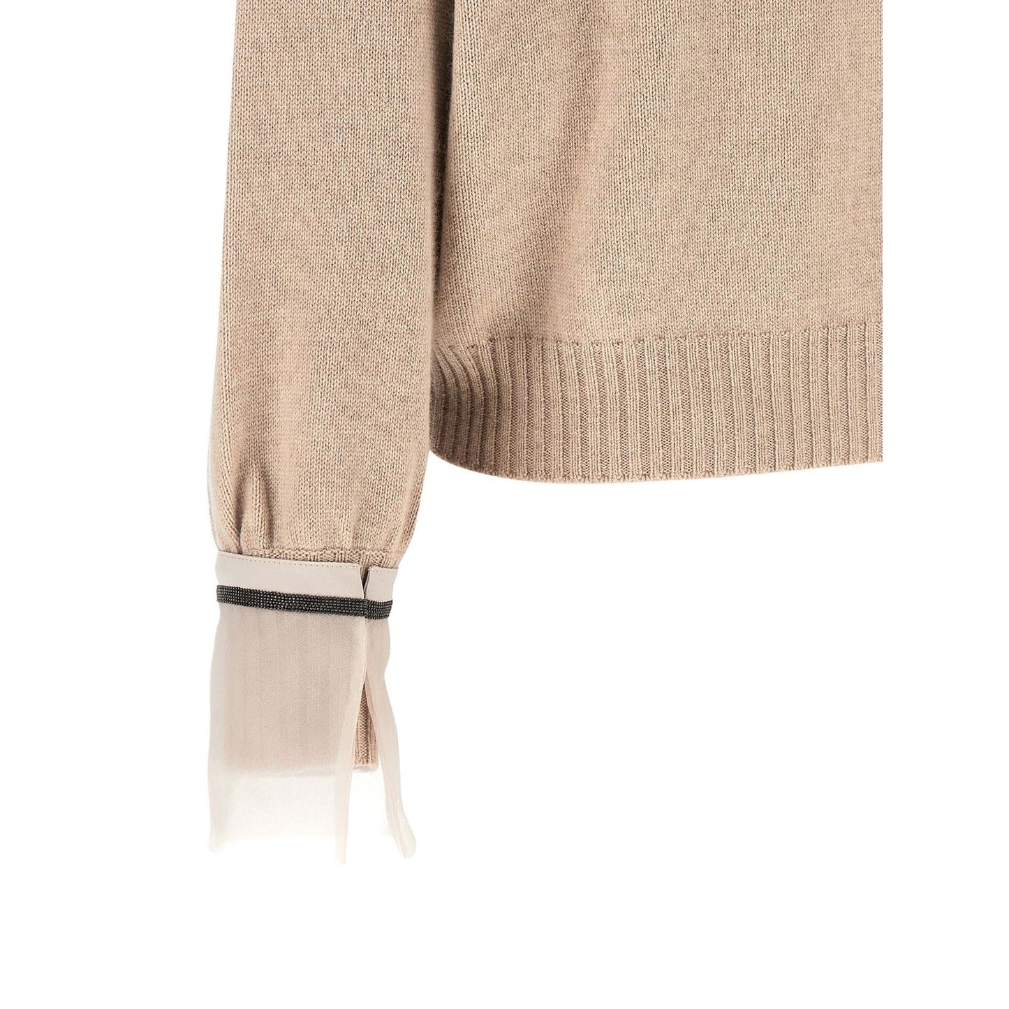 Brunello Cucinelli Beige Cashmere Cardigan
