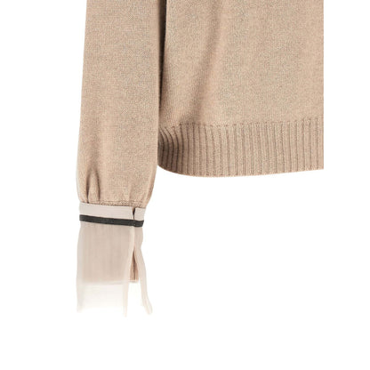 Brunello Cucinelli Beige Cashmere Cardigan