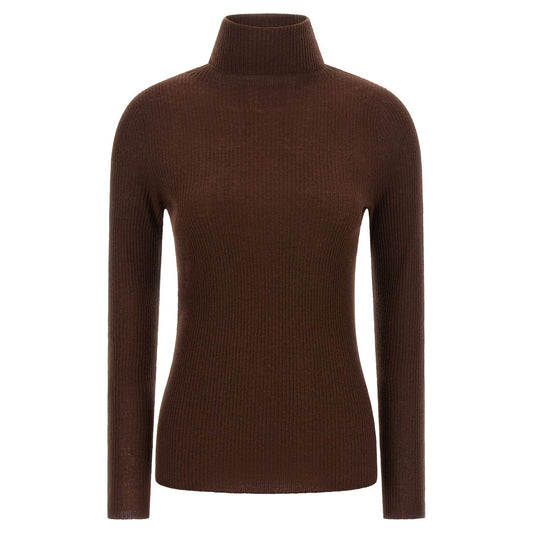 Fabiana Filippi Brown Virgin Wool Cardigan