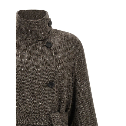 Brunello Cucinelli Brown Virgin Wool Coat