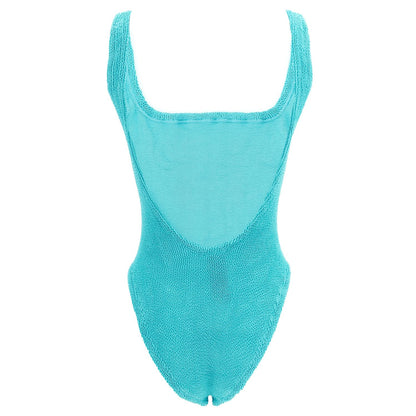 Hunza G Blue Polyamide One-Piece Swimsuit