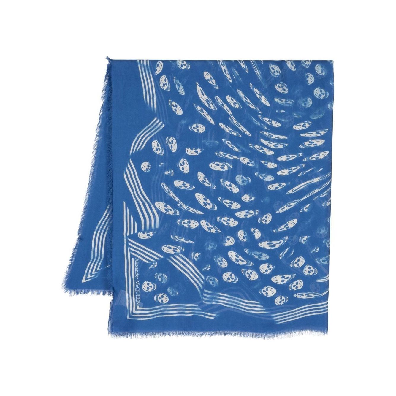 Alexander McQueen Scarfs Blue