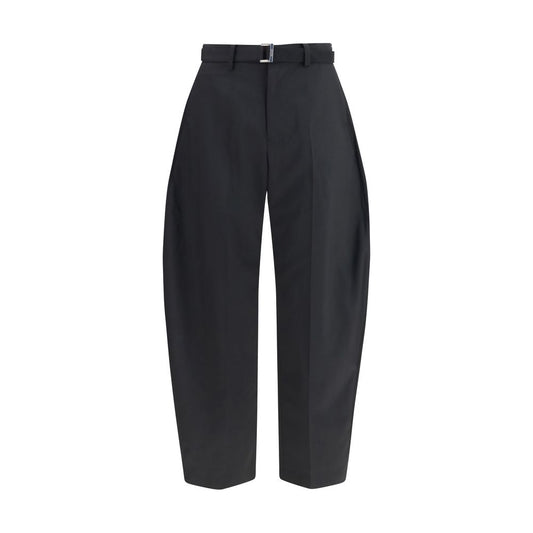 Sacai Black Polyester Casual Pants