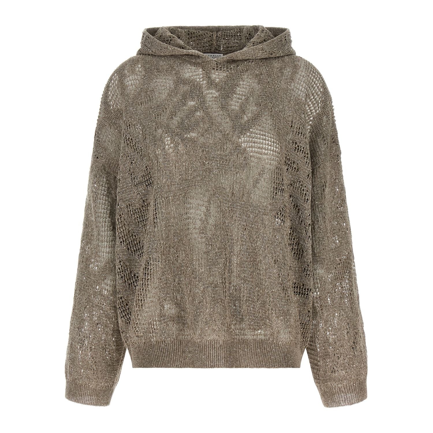 Brunello Cucinelli Brown Linen Cardigan