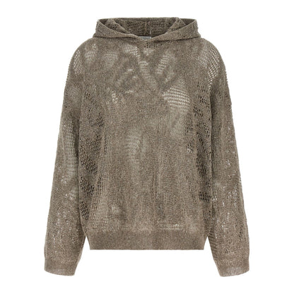 Brunello Cucinelli Brown Linen Cardigan