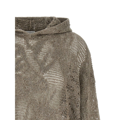 Brunello Cucinelli Brown Linen Cardigan