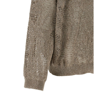 Brunello Cucinelli Brown Linen Cardigan