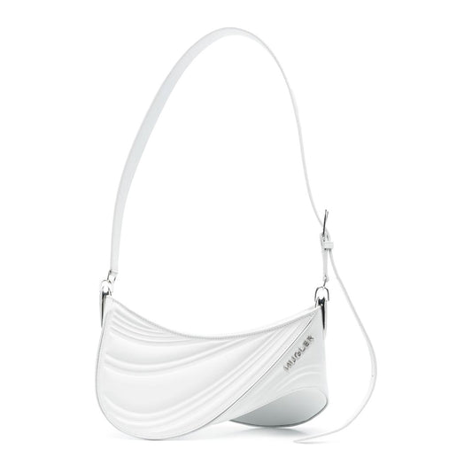 MUGLER Spiral Curve 01 shoulder Bag White Shoulder Mugler