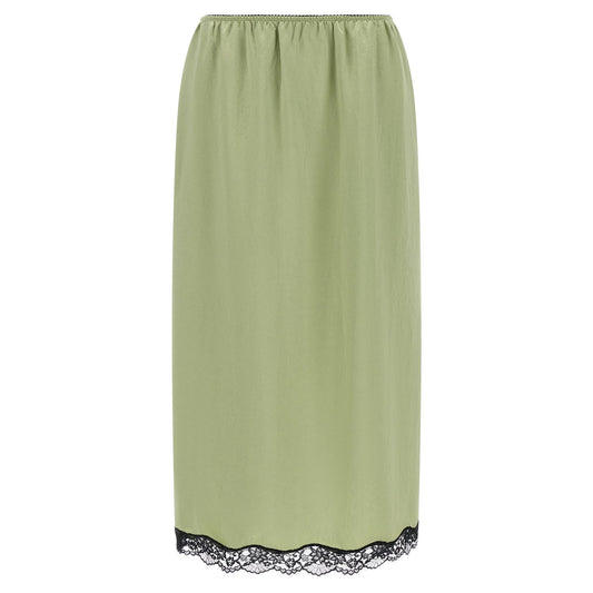 Twinset Bicolor Marabou Midi Skirt