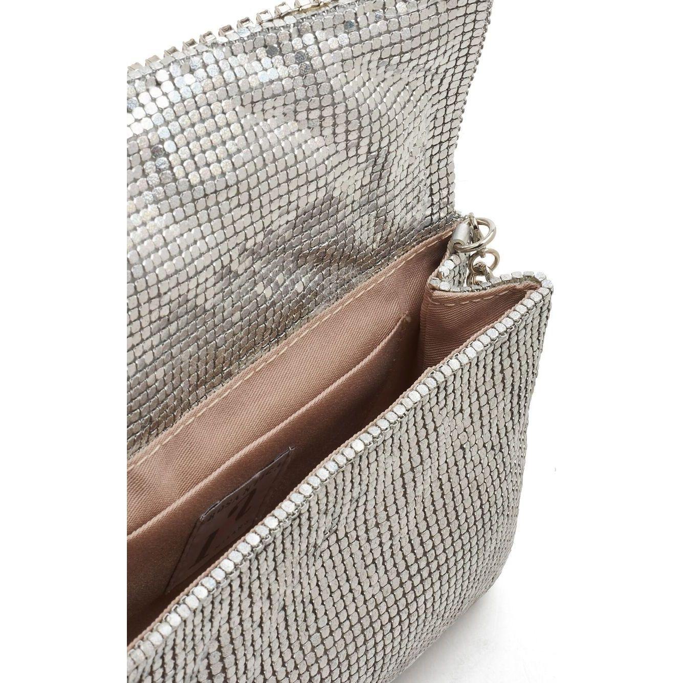 Rosantica crystal-embellished mesh bag Silver Handbag Rosantica