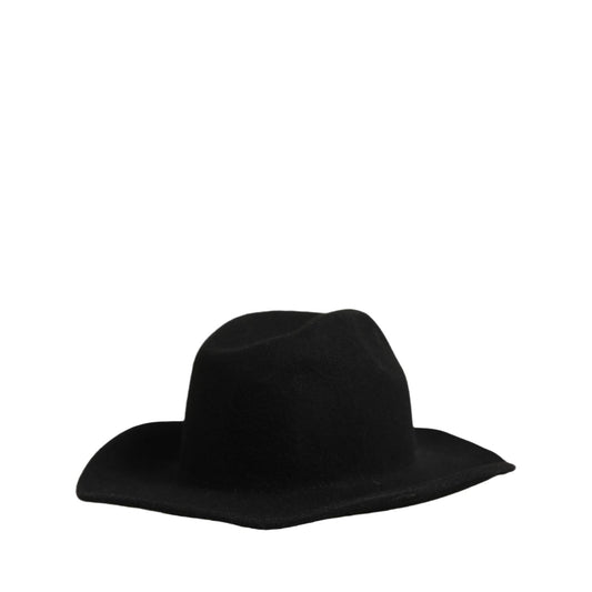 Dolce & Gabbana Men Black Classic Wide Brim Fedora Capello Hat