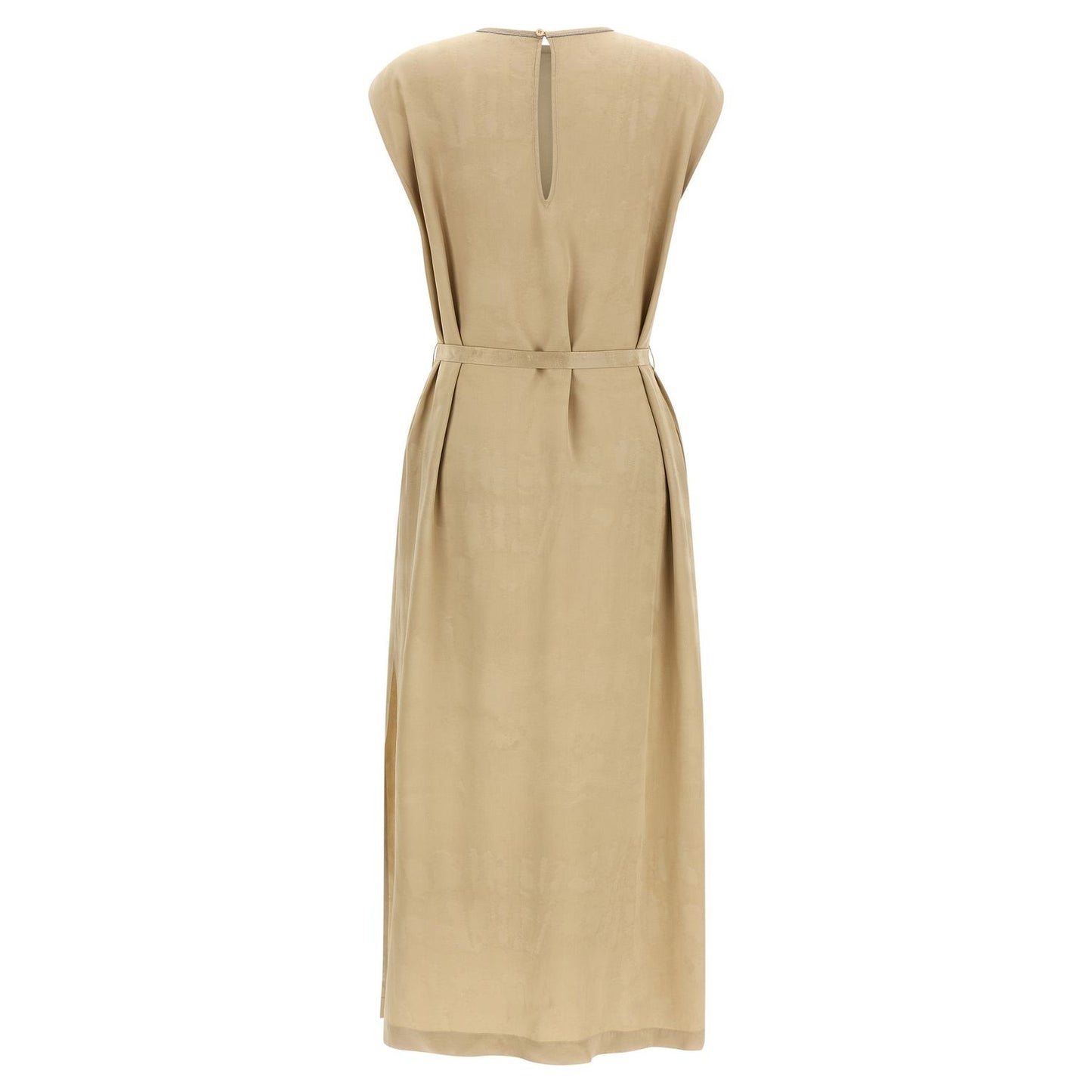 Peserico Beige Viscose Midi Dress