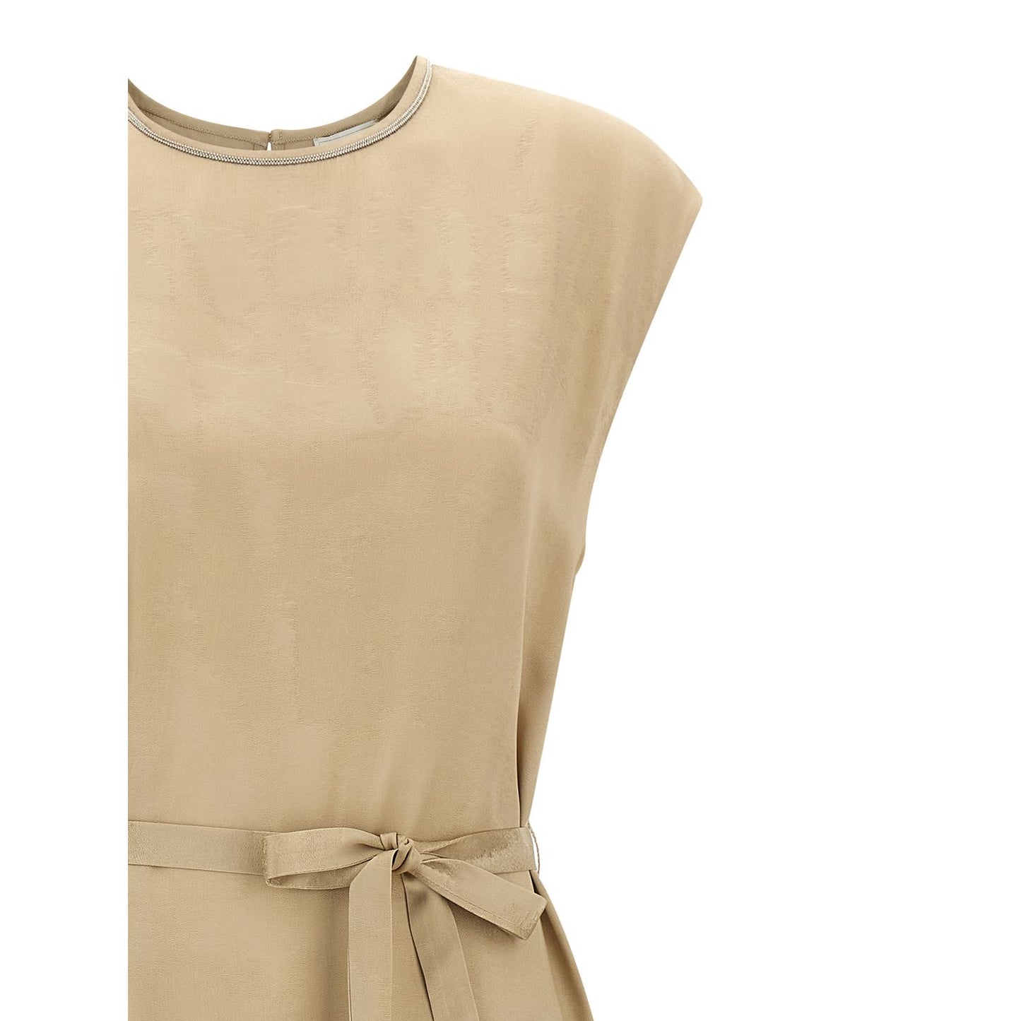 Peserico Beige Viscose Midi Dress