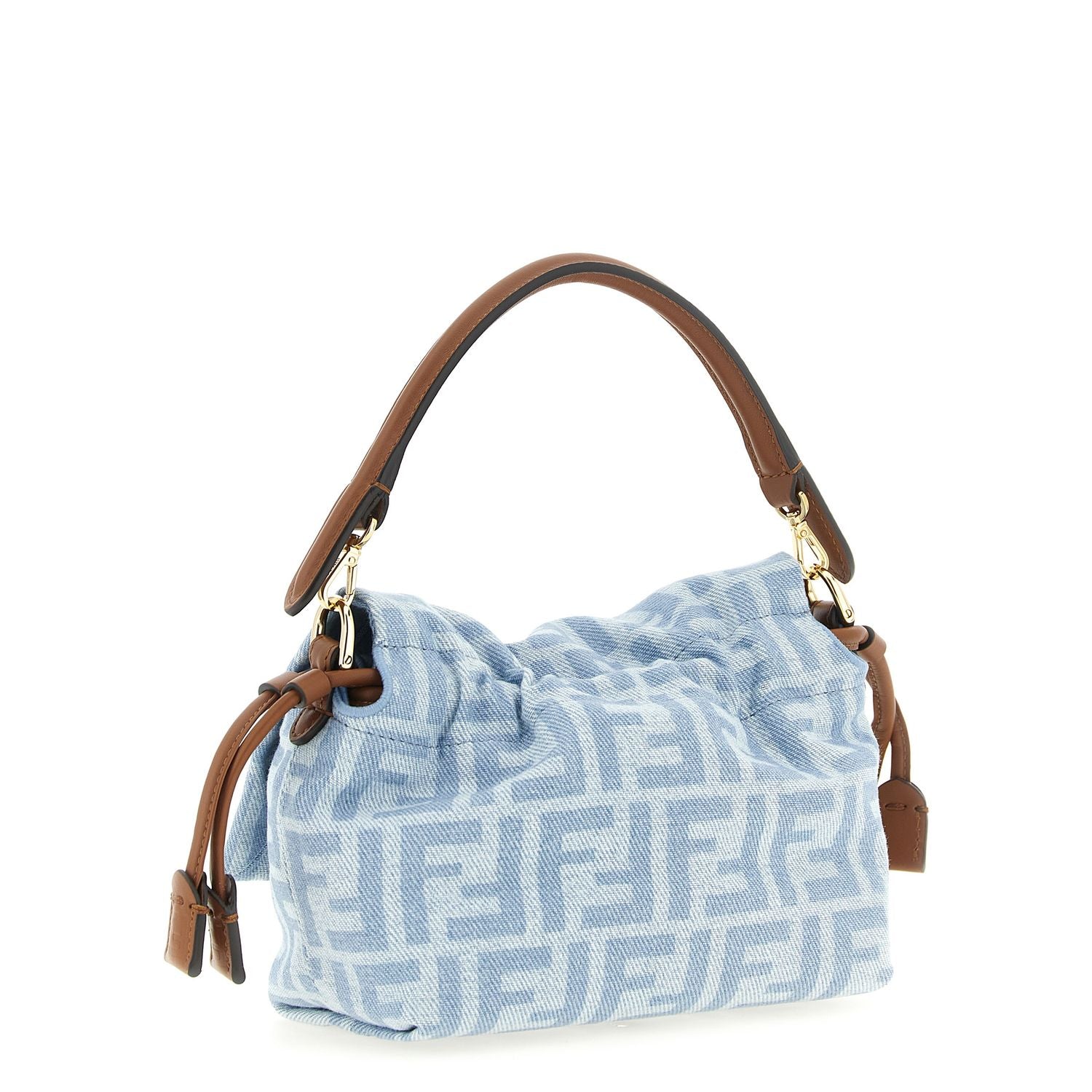 Fendi Blue Cotton Handbag