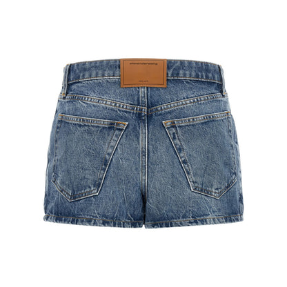 Alexander Wang Blue Cotton Bermuda Shorts